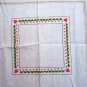 Parisian Prints linen tablecloth colonial motif vintage linens hc1375