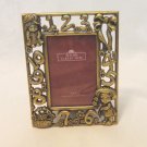 Small brass picture frame for child photos velvet easel back numbers 1 to 7 vintage hc3389