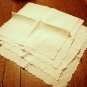 4 Victorian luncheon napkins white linen fine whitework Madeira embroidery hc3011