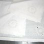 3 Antique linen luncheon napkins Madeira embroidery monogrammed W hc1774