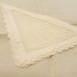 Antique place tray mat napkin off white linen filet lace trim invalid, singles, office lunch  hc3406