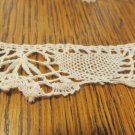 Hand made bobbin lace trim white 44 inches long 1 inch wide hc3418