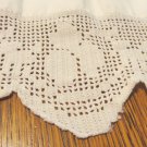 Crocheted filet lace lace trim handmade white 40 inches long 3 inch wide hc3422