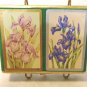 Double boxed deck of playing cards irises coated made by Congress hc3430
