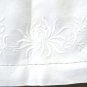 Large linen towel whitework embroidery threadwork hem antique linens hc2121