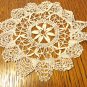 Three tiny lace doilies handmade 2 white 1 ecru white vintage hc3435