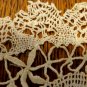 Three tiny lace doilies handmade 2 white 1 ecru white vintage hc3435