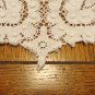 Tablecloth remnant Cluny Leavers Lace 31 by 33 inches white vintage hc3436