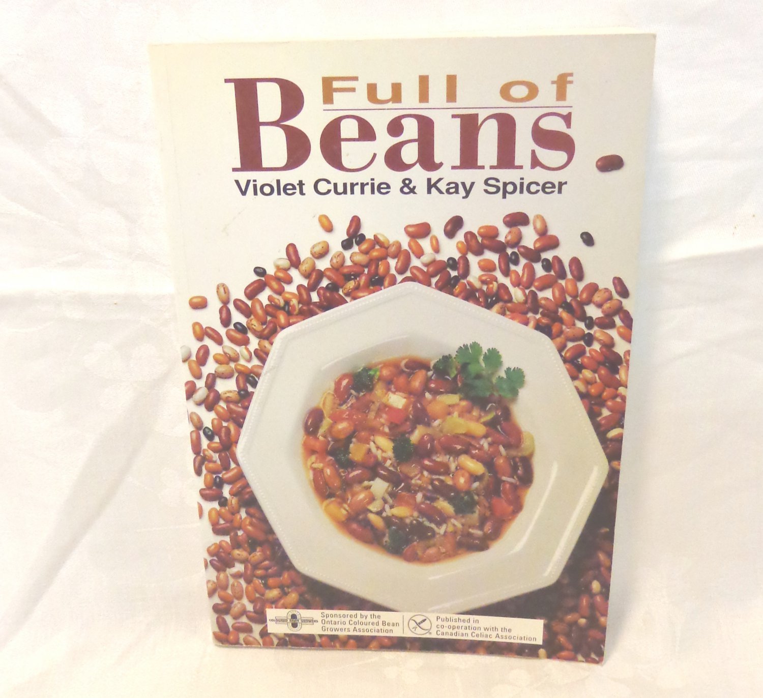 Full of Beans recipe book Violet Currie and Kay Spicer Celiac disease signed hc3439