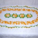 Large Irish crochet doily or centerpiece 4 roses center vintage hc1170