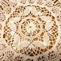 12 inch bobbin lace round doily white wispy spotless perfect vintage hc3443