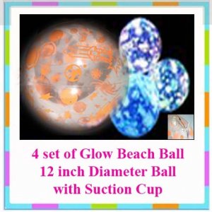 4 Beach Ball Set (Glow in the Dark) + Free Gift