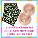 Beach Ball + Glow in the Dark Sticker Combo Pack + Free Gift