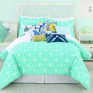 Trina Turk 3-Piece Trellis Comforter Set, Queen, Turquoise