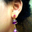 Violet earring ornament