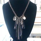 Rocker/glam Silver chain necklace