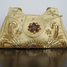 Beaded Embroidery purse Yellow