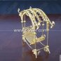 Iron Wire Craft Golden Rocking Chair