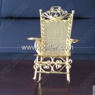 Iron Wire Craft Golden Rocking Chair Ex