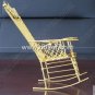 Iron Wire Craft Golden Rocking Chair Ex
