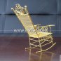 Iron Wire Craft Golden Rocking Chair Ex
