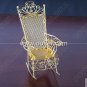 Iron Wire Craft Golden Rocking Chair Ex