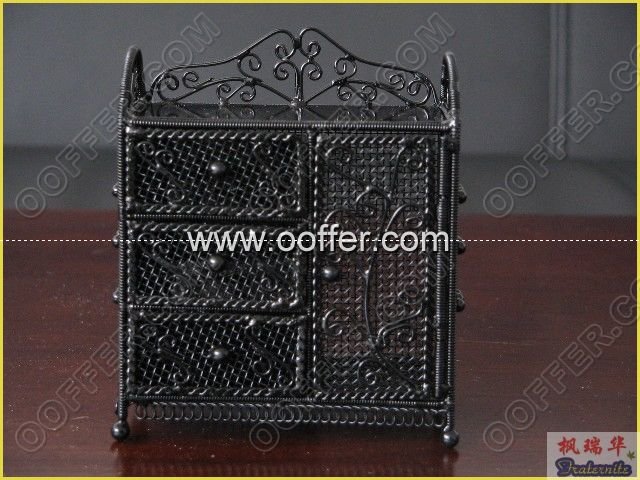 Iron Wire Craft Black Cabinet