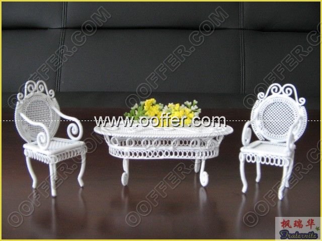 Iron Wire Craft White Courtyard Set