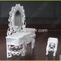 Iron Wire Craft White Dressing Table With Stool