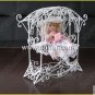 Iron Wire Craft White Rocking Chair