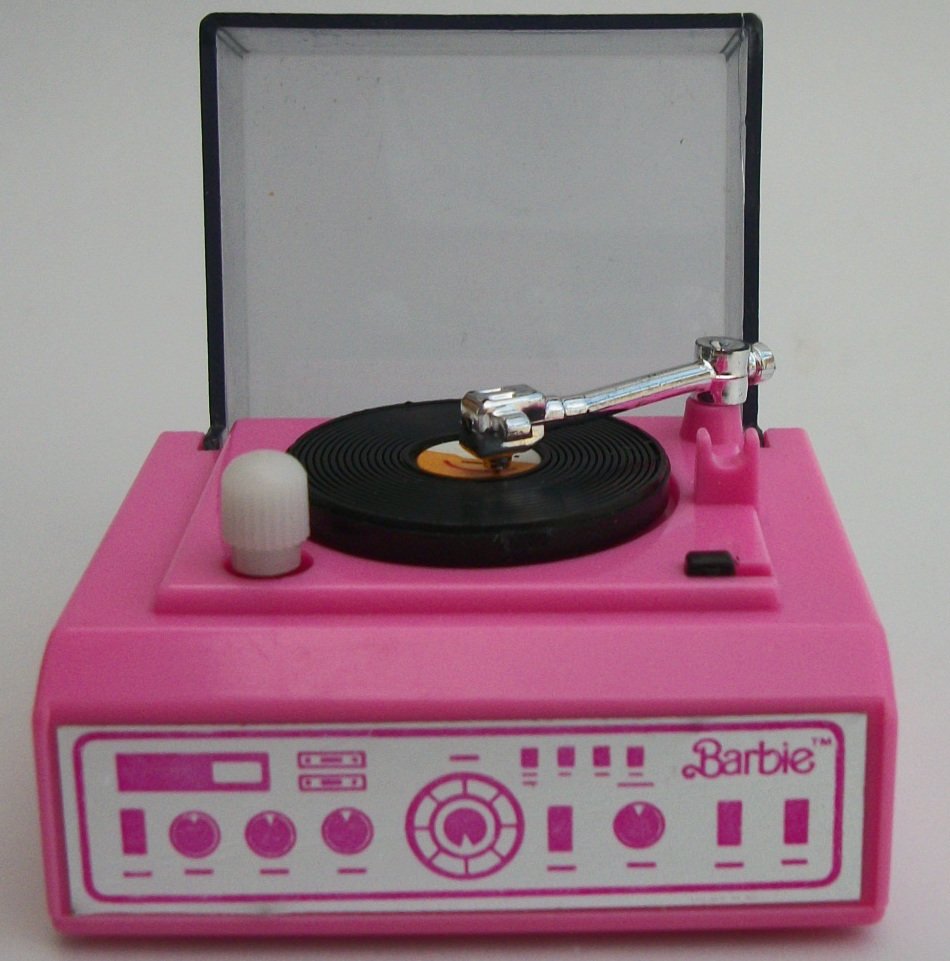 pink barbie cd player