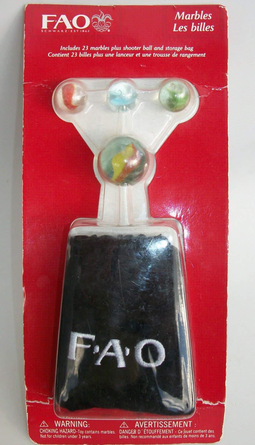 FAO SCHWARZ TOYS R US 2012 MARBLE SET W/ CASE & SHOOTER