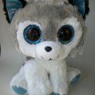 Li'l Dreamers Blue Dog Puppy Husky Plush Toy Glitter Eyes Kawaii
