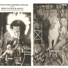 ORIGINAL AUTOGRAPHED PHOTO MISS PATRICIA "PAT" WHITE CARSON & BARSON CIRCUS ANIMAL TRAINER