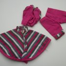 VINTAGE BARBIE DOLL CLOTHES pink gray white skirt top shorts