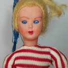 VINTAGE CELLULOID GIRL EYES CLOSE & OPEN DOLL W/ CLOTHES 6 1/2 "