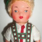 Vintage German Celluloid ? Traditional Bavarian Clothes Male Doll