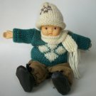 Vintage 7" Knit Winter Clothes Boy Doll Porcelain Head