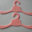 2 Vintage Prog Doll Pink Hangers Dollhouse Accessory