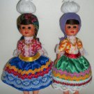 2 Vintage 8" Celluloid Ethnic Portuguese Sleepy Eye Dolls