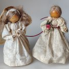 2 Vintage Liebchen's Little Loved Ones Doll Pine Baroness Wooden Girl Doll Figures