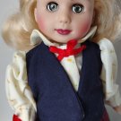 NEW VINTAGE 1994 8.5" EFFANBEE SAMMIE BLONDE SCHOOL GIRL DOLL W/ BOOKS