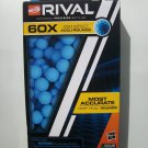 2022 Nerf Rival 60X High-Impact Accu-Rounds Refill Pack Blue Foam Ammo Hasbro