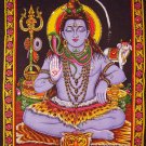 Lord shiva wall hanging tapestry sequin peace yoga meditation decor indian hindu art