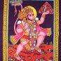 hanuman batik wall hanging tapestry ethnic monkey god Indian batik hindu deity art