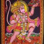 hindu deity hanuman monkey god batik sequin cotton wall hanging tapestry India