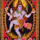 hindu god shiva tandav dance nataraja nataraj sequin cotton wall hanging tapestry art india