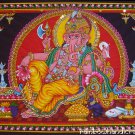 hindu elephant god ganesh ganesha sequin wall hanging tapestry indian ethnic art
