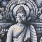 batik buddha wall hanging buddhist  tapestry ethnic home decor zen yoga art