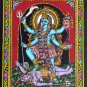 goddess kali tapestry shiva wall hanging ethnic hippie sequin batik art